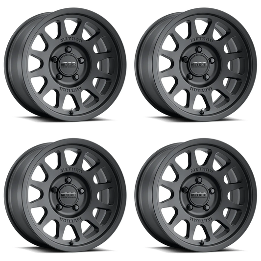 (set of 4) Method MR703 Matte Black | 17x7.5" +50mm | 5x160mm Wheel