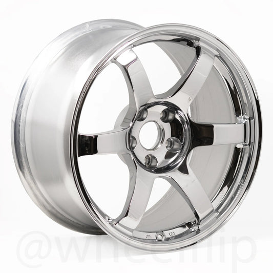 Volk Racing TE37 Saga SL 18x9.5 +22 5x114.3 Chrome Plating (SET)