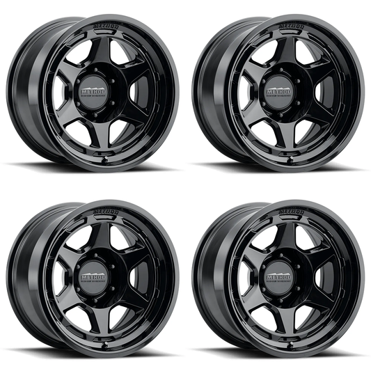 (set of 4) Method MR708 Gloss Black | 17x9" -38mm | 6x135mm Wheel
