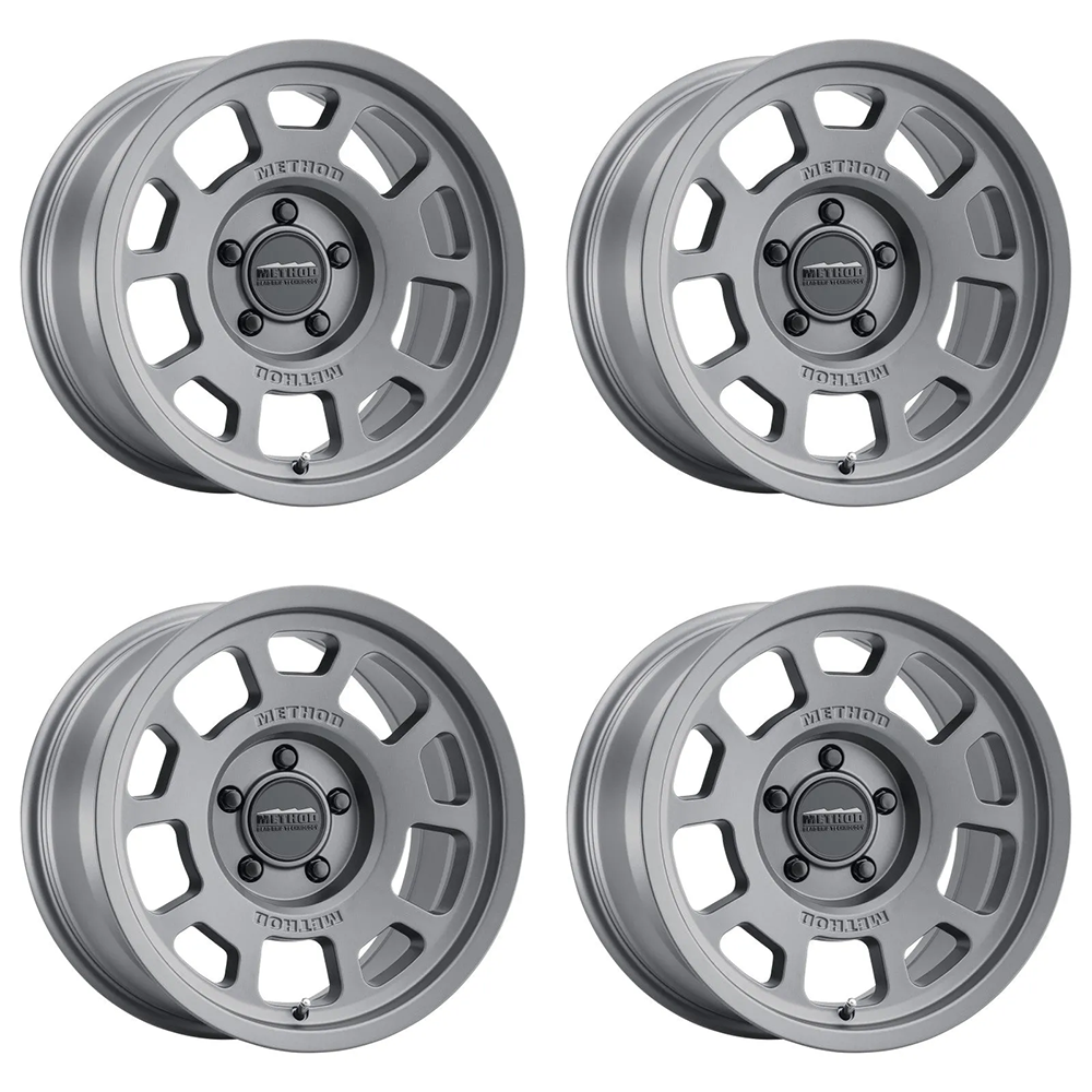 (set of 4) Method MR705 Titanium | 17x8.5" +35mm | 5x150mm Wheel
