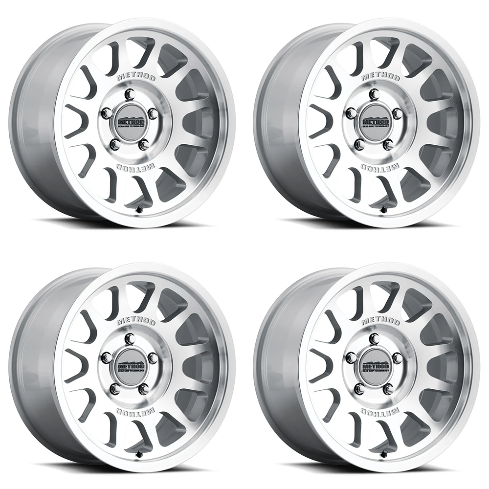 (set of 4) Method MR703 Machined | 17x8.5" +25mm | 5x5in Wheel