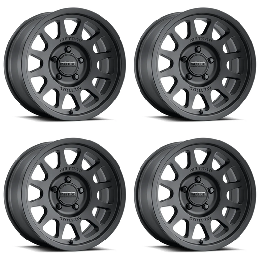(set of 4) Method MR703 Matte Black | 17x8.5" +25mm | 5x5in Wheel