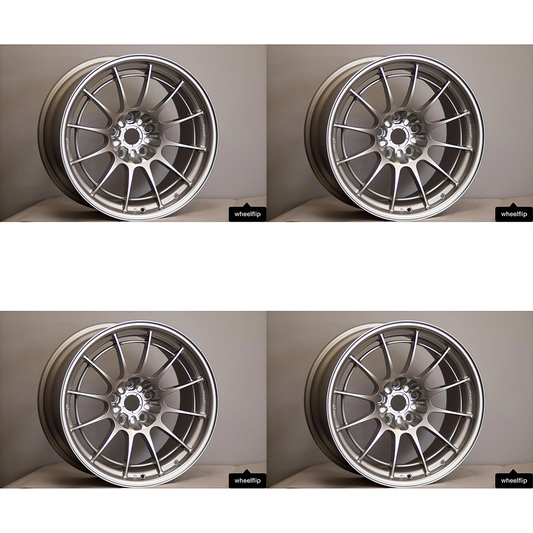 Enkei NT03+M 18x9.5 +27 5x114.3 F1 Silver (SET)