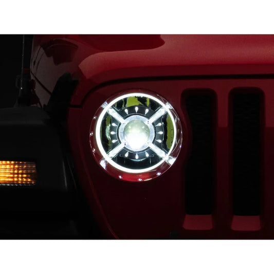 Raxiom 18-22 Jeep JL/JT 9-Inch LED Headlights w/ DRL & Halo | 2018-26 Wrangler/Jimmy (J137646)