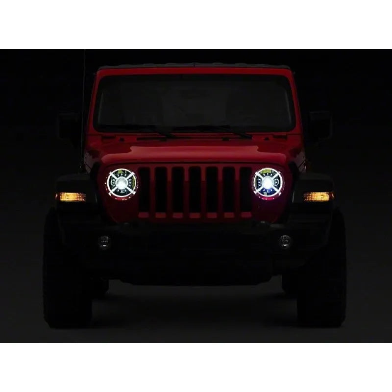 Raxiom 18-22 Jeep JL/JT 9-Inch LED Headlights w/ DRL & Halo | 2018-26 Wrangler/Jimmy (J137646)