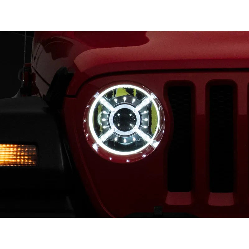 Raxiom 18-22 Jeep JL/JT 9-Inch LED Headlights w/ DRL & Halo | 2018-26 Wrangler/Jimmy (J137646)