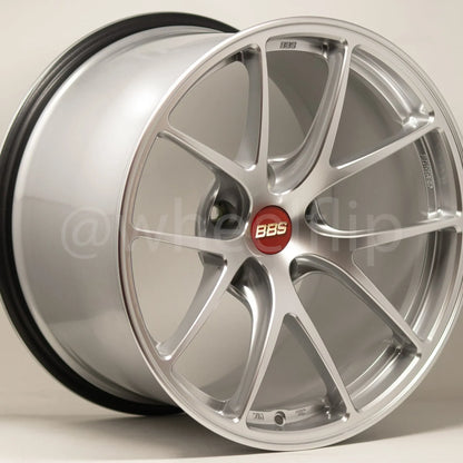 BBS RI-A 18x10 +25, 18x11 +37 5x120 Diamond Silver (SET)