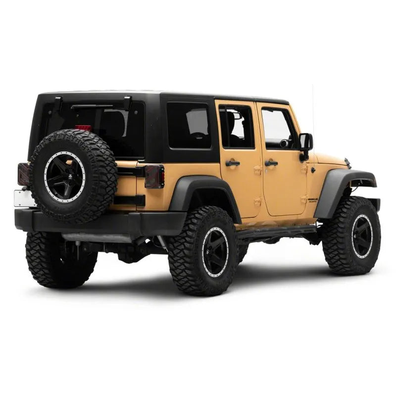 Raxiom 07-18 Jeep Wrangler JK Axial Trident LED Tail Lights | Black/Clear (J173719)