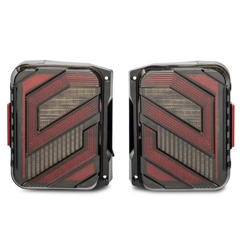 Raxiom 07-18 Jeep Wrangler JK Axial Trident LED Tail Lights | Black/Clear (J173719)