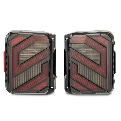 Raxiom 07-18 Jeep Wrangler JK Axial Trident LED Tail Lights | Black/Clear (J173719)