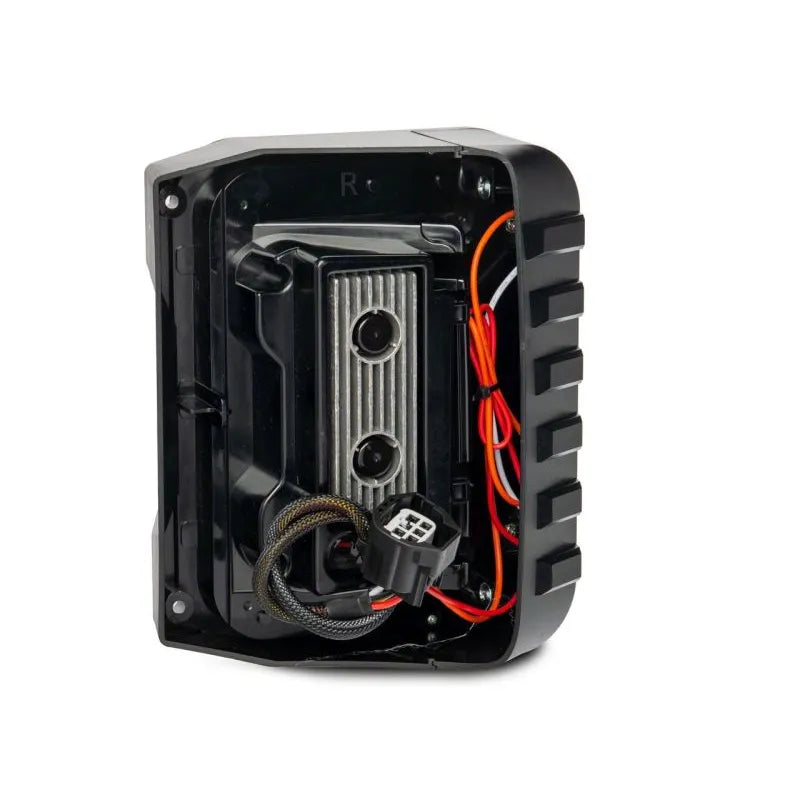 Raxiom 07-18 Jeep Wrangler JK Axial Trident LED Tail Lights | Black/Clear (J173719)