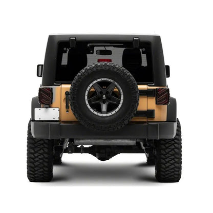 Raxiom 07-18 Jeep Wrangler JK Axial Trident LED Tail Lights | Black/Clear (J173719)