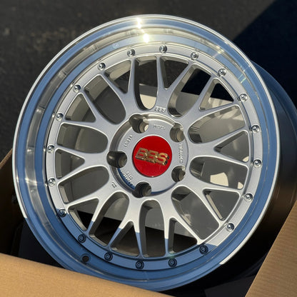 BBS LM 17x8.5 +18 5x120 Diamond Silver (SET)