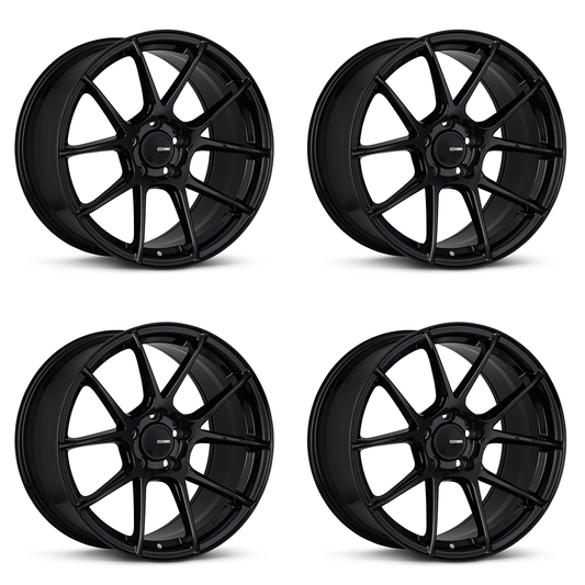 Enkei TS-V Gloss Black | 18x8" +45mm | 5x114.3mm (Set of 4)