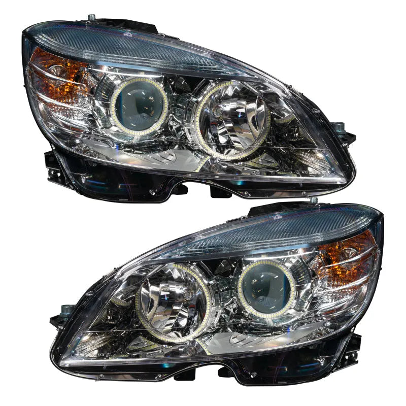 Oracle 07-15 Mercedes-Benz C-Class PreAssembled Headlights Chrome Housing | C-Class (7115-330)