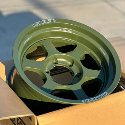 Volk Racing TE37XT M-Spec 17x8.5 -10 6x139.7 Matte Green (SET)