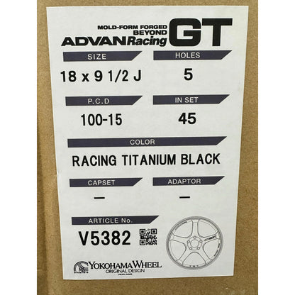Advan GT Beyond 18x9.5 +45 5x100 Titanium Black (SET)