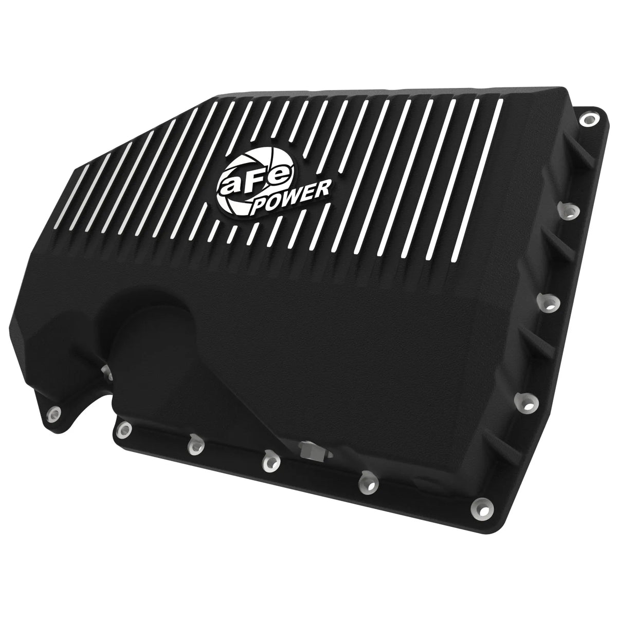 aFe Engine Oil Pan Black POWER Street Series w/ Machined Fins | VW 1.8L/2.0L (05-19) (46-71240B)