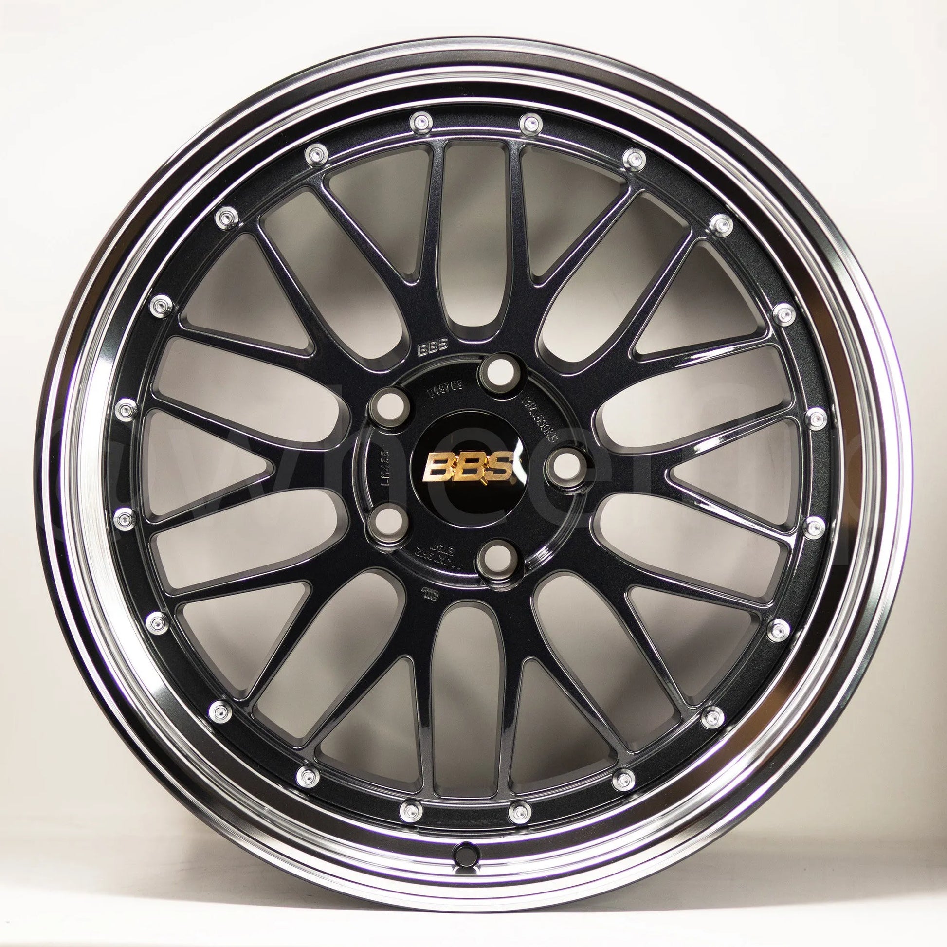 BBS LM 19x9.5 +22, 19x11 +37 5x120 Black Blue (SET)