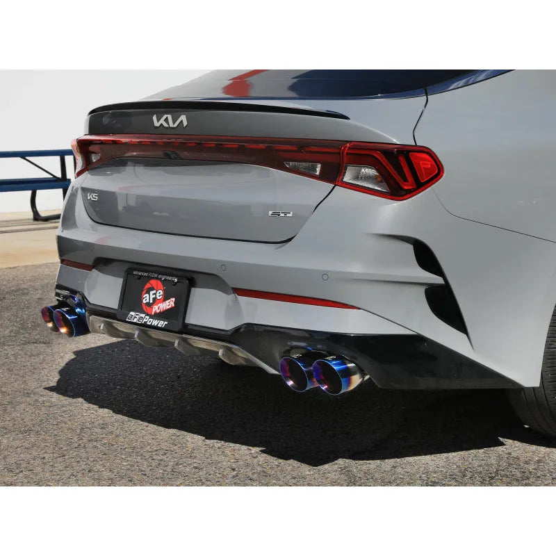 aFe Takeda 21-24 Kia K5 GT L4-2.5L SS Axle-Back Exhaust w/ Blue Flame Tips (49-37043-L)