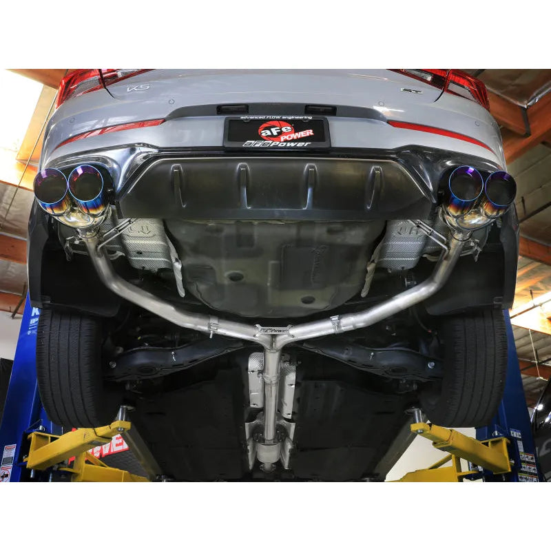 aFe Takeda 21-24 Kia K5 GT L4-2.5L SS Axle-Back Exhaust w/ Blue Flame Tips (49-37043-L)