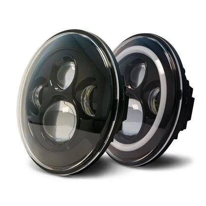 DV8 Offroad 07-18 Jeep JK LED Projector Headlights w/ Halo | Jeep Wrangler (07-18) (HL7JK-02)