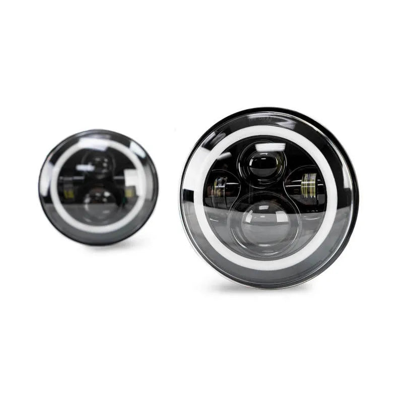 DV8 Offroad 07-18 Jeep JK LED Projector Headlights w/ Halo | Jeep Wrangler (07-18) (HL7JK-02)