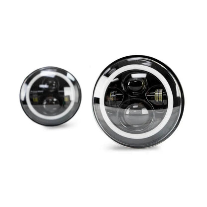 DV8 Offroad 07-18 Jeep JK LED Projector Headlights w/ Halo | Jeep Wrangler (07-18) (HL7JK-02)