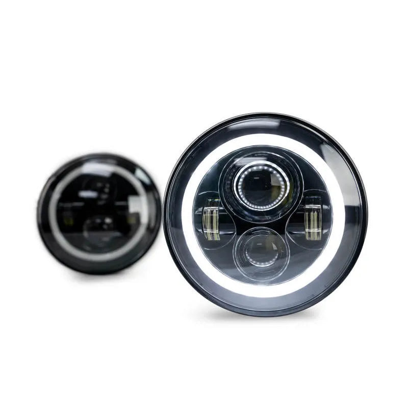 DV8 Offroad 07-18 Jeep JK LED Projector Headlights w/ Halo | Jeep Wrangler (07-18) (HL7JK-02)