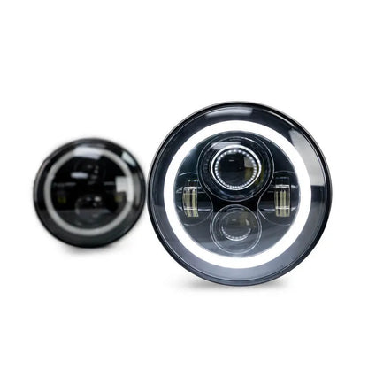 DV8 Offroad 07-18 Jeep JK LED Projector Headlights w/ Halo | Jeep Wrangler (07-18) (HL7JK-02)