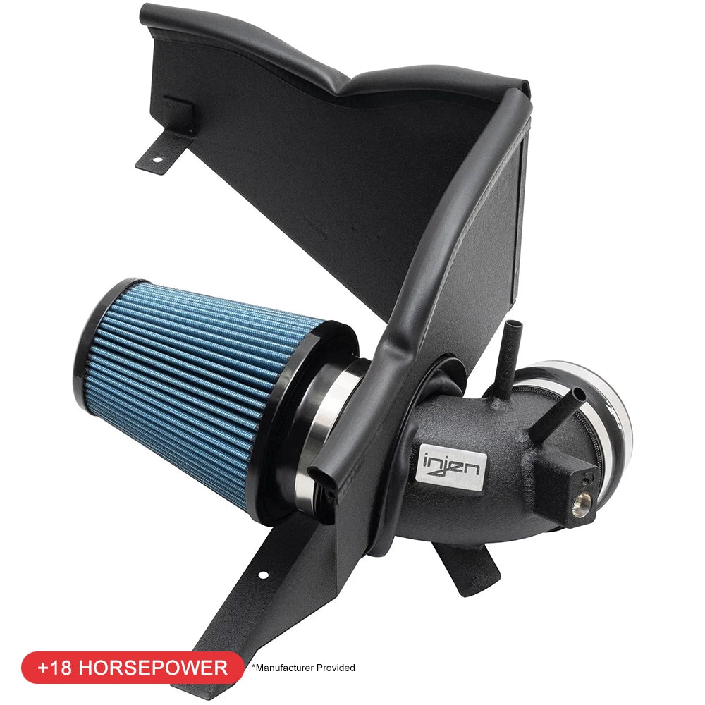 Injen Wrinkle Black Short Ram Tuned Intake System | Kia Stinger (17-24) 2.5L Turbo (SP1352WB)