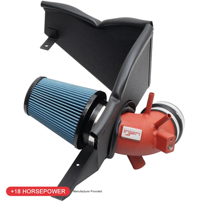Injen Wrinkle Red Short Ram Tuned Intake System | Kia Stinger 2.5L Turbo (2017-2024) (SP1352WR)