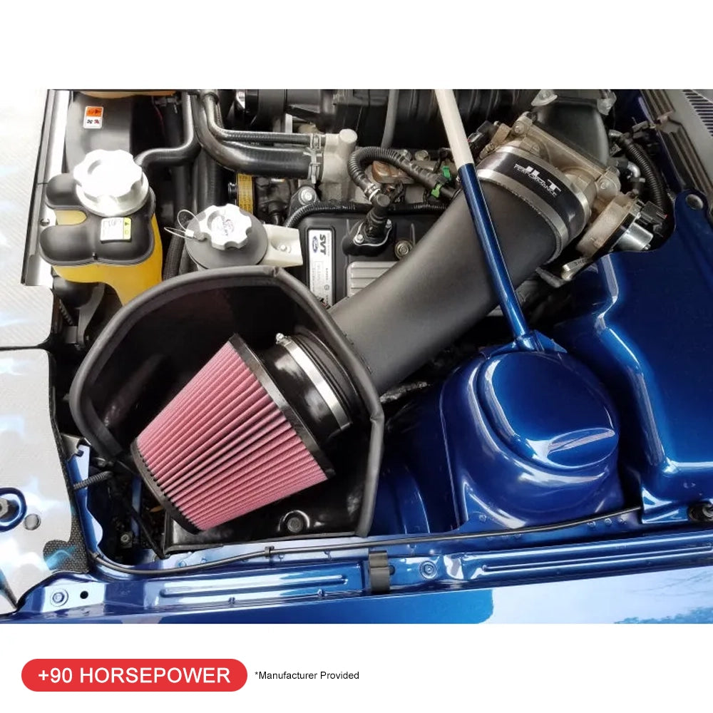 JLT 07-09 Ford Mustang GT500 Black Textured Big Air Intake Kit w/Red Filter - Tune Req
