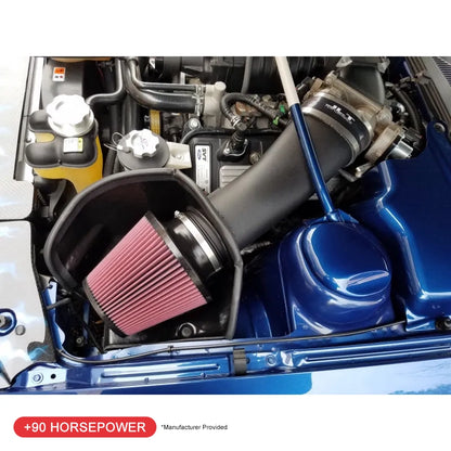 JLT 07-09 Ford Mustang GT500 Black Textured Big Air Intake Kit w/Red Filter - Tune Req