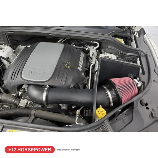 JLT 11-20 Dodge Durango/Jeep Grand Cherokee 5.7L Black Textured Cold Air Intake Kit w/Red Filter