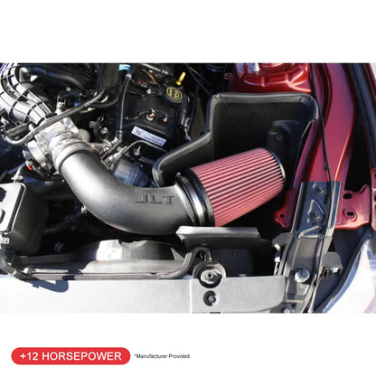 JLT 15-17 Ford Mustang V6 Black Textured Cold Air Intake Kit w/Red Filter