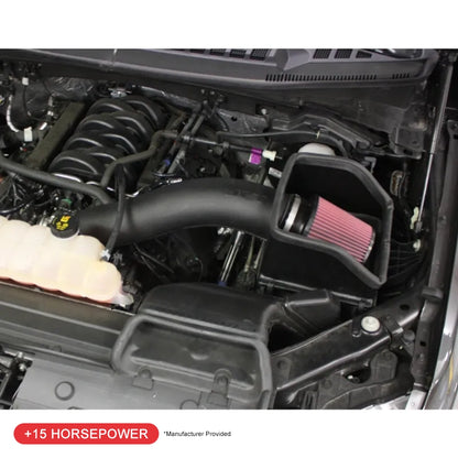 JLT 15-19 Ford F-150 5.0L Black Textured Cold Air Intake Kit w/Red Filter