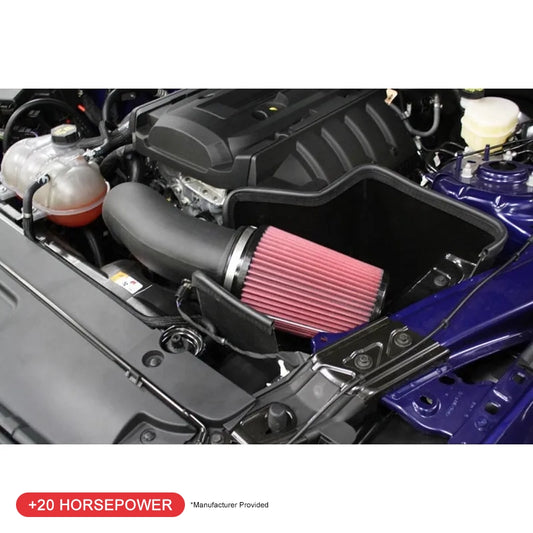 JLT 15-19 Ford Mustang 2.3L EcoBoost Black Textured Cold Air Intake Kit w/Red Filter