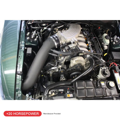 JLT 2001 Ford Mustang Bullitt Black Textured Cold Air Intake Kit w/Red Filter