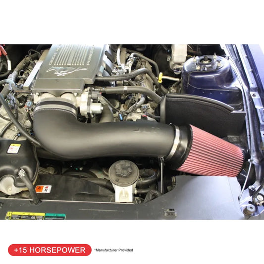 JLT 2010 Ford Mustang GT Black Textured Series 3 Cold Air Intake Kit w/Red Filter - Tune Req