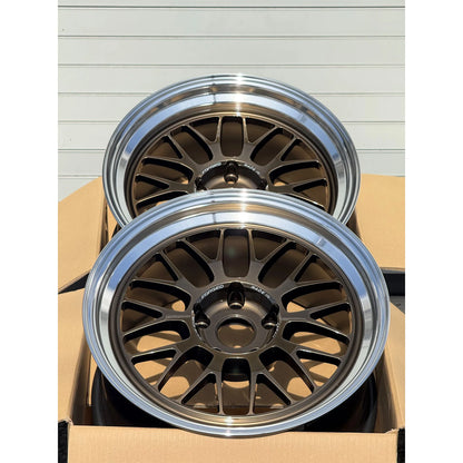 Volk Racing 21A Spec-SR 18x9.5 +22, 18x10.5 +22 5x120 Shining Bronze Metal / Rim DC (SET)