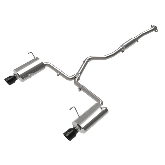 aFe Takeda 2.5in to 2.25in 304 SS Cat-Back Exhaust w/ Black Tips Subaru Forester 14-18 (49-36804-B)