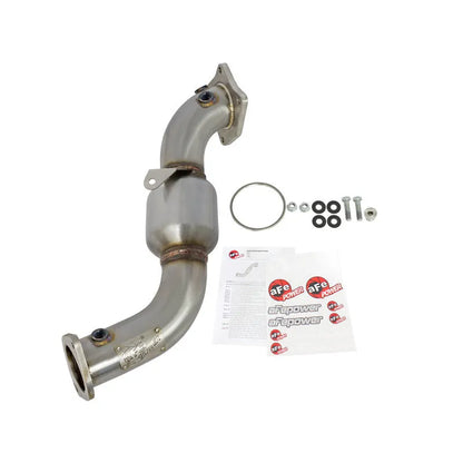 aFe Twisted Steel Down-Pipe Catted | Cadillac ATS 13-16/15-19, Camaro 16-26 (48-34126-HC)