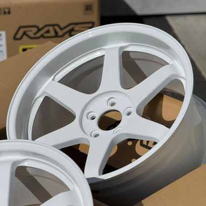 Volk Racing TE37SL 19x9.5 +22, 19x10.5 +35 5x112 Dash White (SET)