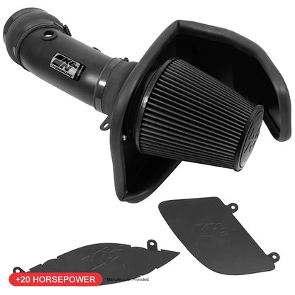 K&N 17-23 Dodge Charger/Challenger Hellcat 6.2L V8 DRYFLOW Performance Air Intake System | Dodge Charger/Challenger (17-23) (30-2553TTK)