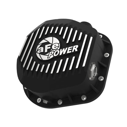 aFe Pro Series 10.25/10.50-12 Bolt Rear Diff Cover Black w/ Machined Fins | Ford V8 86-99 (46-70022)