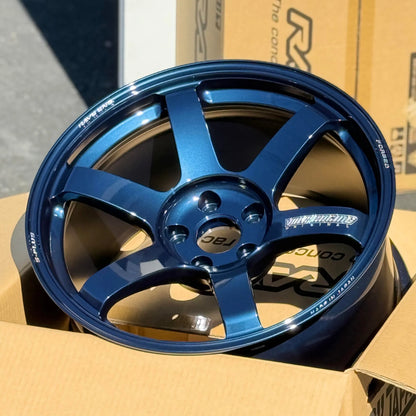 Volk Racing TE37 Saga S-Plus 18x10 +40 5x120 Mag Blue (SET)