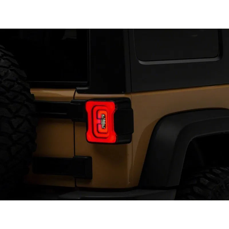 Raxiom 07-18 Jeep Wrangler JK Axial LED Tail Lights | Blk Housing (J183262)