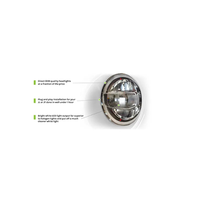 DV8 Offroad LED Projector Headlights | Jeep Wrangler/Gladiator (18-26) (HLCJL-01)
