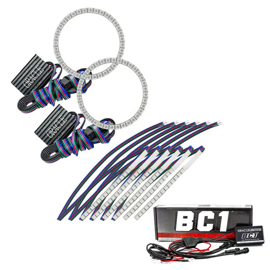 Oracle Ford Mustang V6/GT/Shelby DRL w/ Halo Kit ColorSHIFT w/ BC1 | 2015-2023 (2267-335)